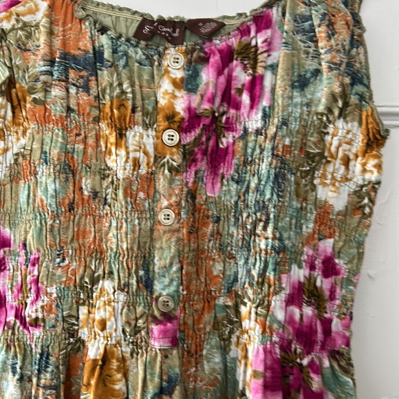 Speed control, 100% cotton, smart sundress. Floral pattern size 1X. - Picture 2 of 8